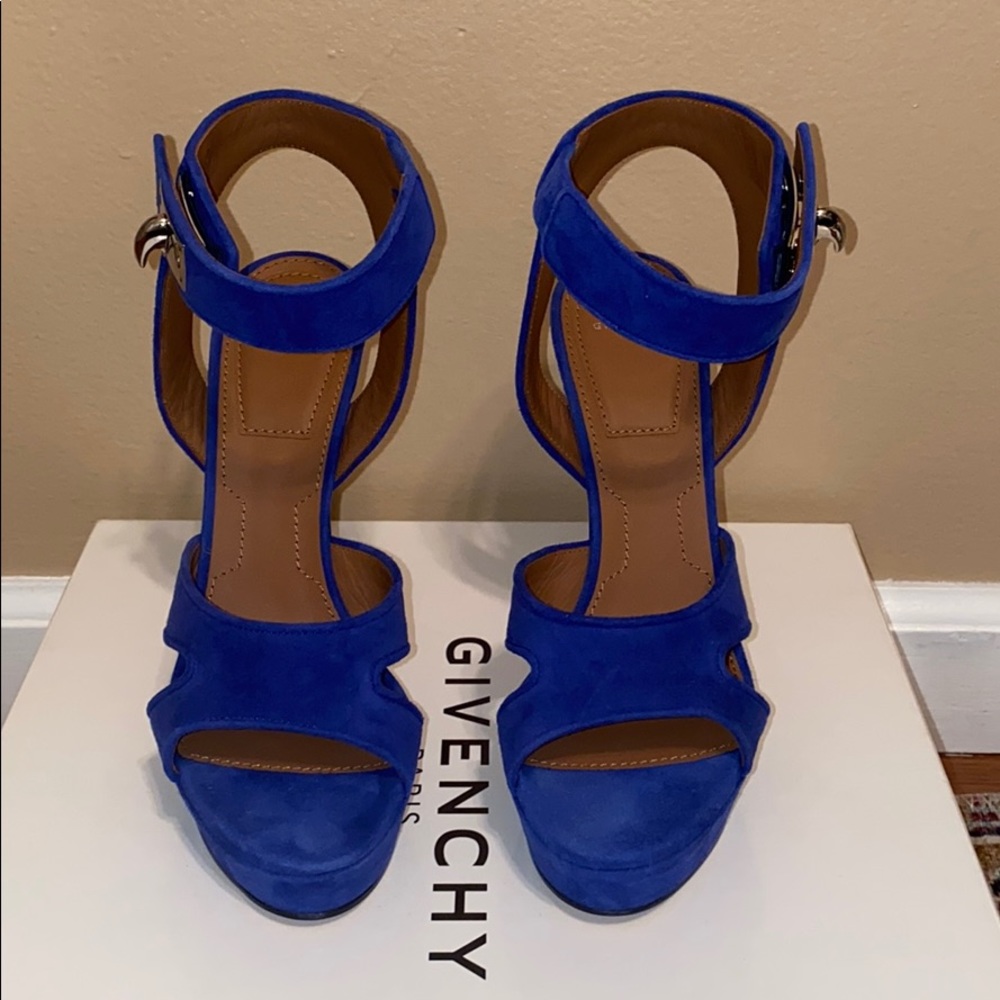 Givenchy heel sandal in electric blue